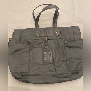 Gray Marc Jacobs diaper bag